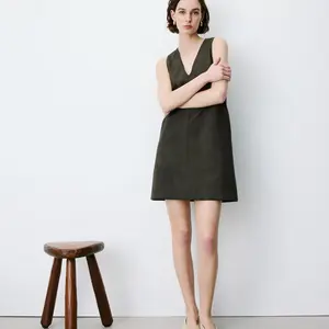 Grace & Mila Anaya Suede V-Neck Mini