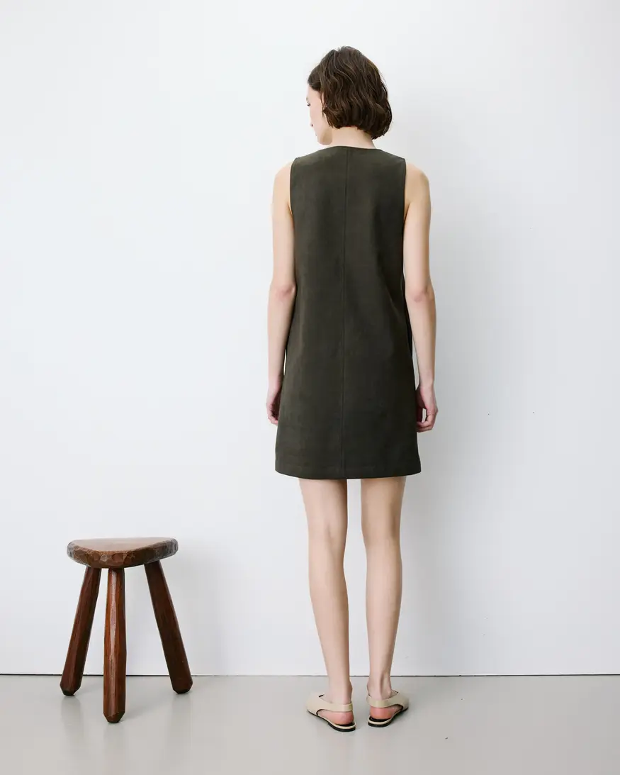 Grace & Mila Anaya Suede V-Neck Mini