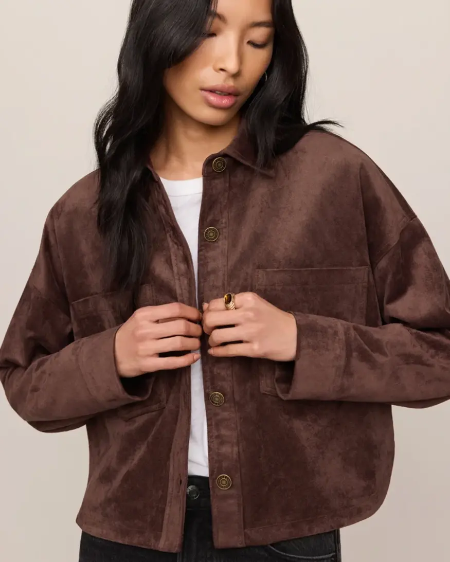 Z-Supply All Day Cropped Suede Jkt