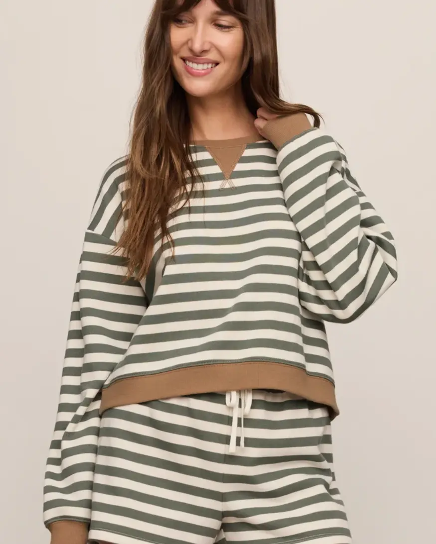 Z-Supply Low Key Stripe Sweatshirt