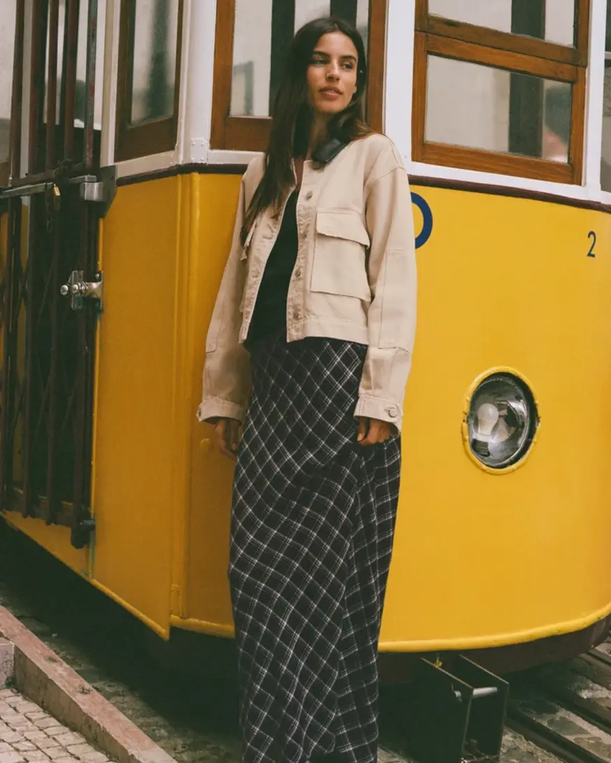 Z-Supply Europa Plaid Maxi Skirt