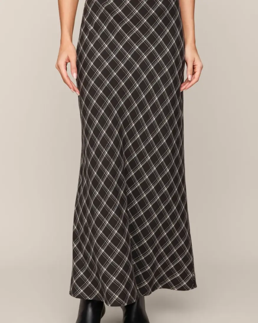 Z-Supply Europa Plaid Maxi Skirt
