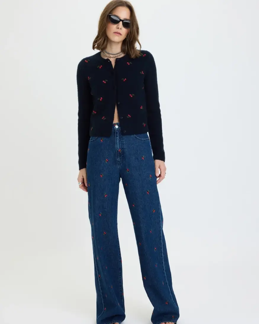 DAZE Far Out HR Wide Leg - Cherry