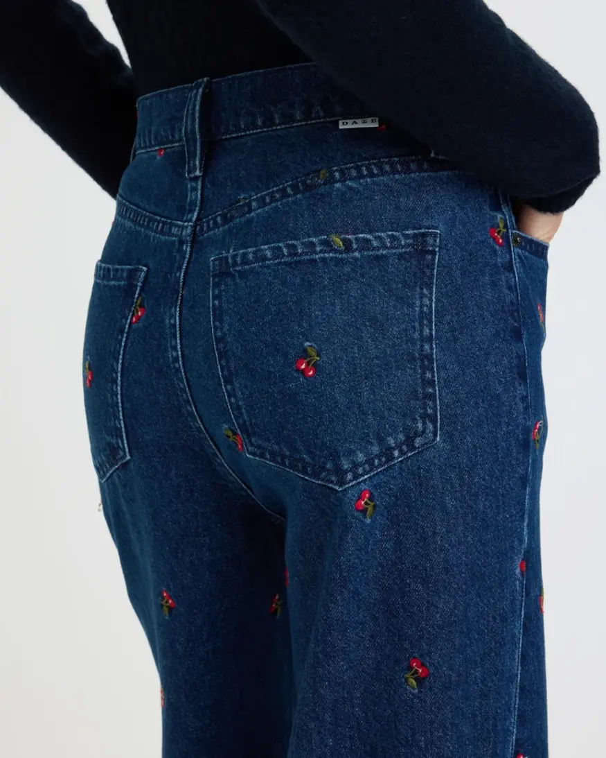 DAZE Far Out HR Wide Leg - Cherry