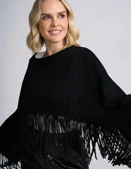 Mauritius Paige Suede Fringe Poncho