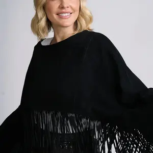 Mauritius Paige Suede Fringe Poncho
