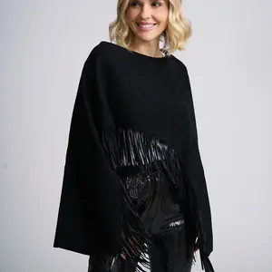 Mauritius Paige Suede Fringe Poncho