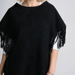 Mauritius Paige Suede Fringe Poncho