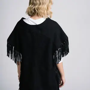Mauritius Paige Suede Fringe Poncho
