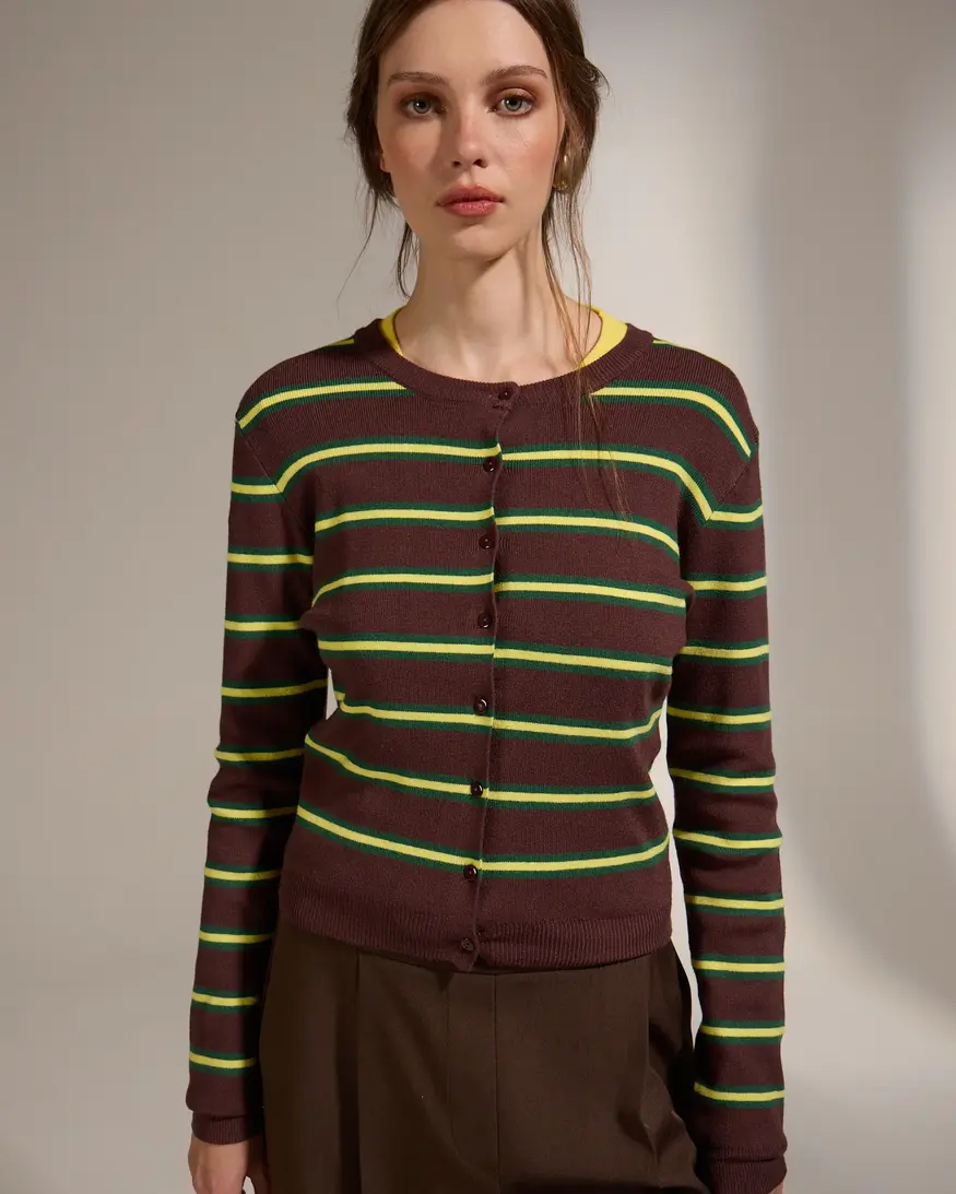 Deluc Rainbow Striped Cardi