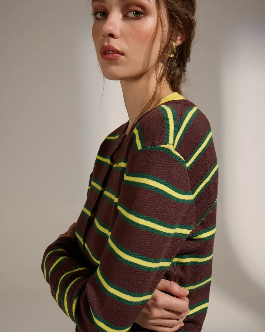 Deluc Rainbow Striped Cardi