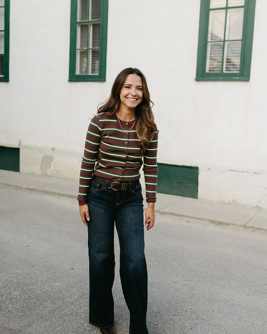 Deluc Rainbow Striped Cardi