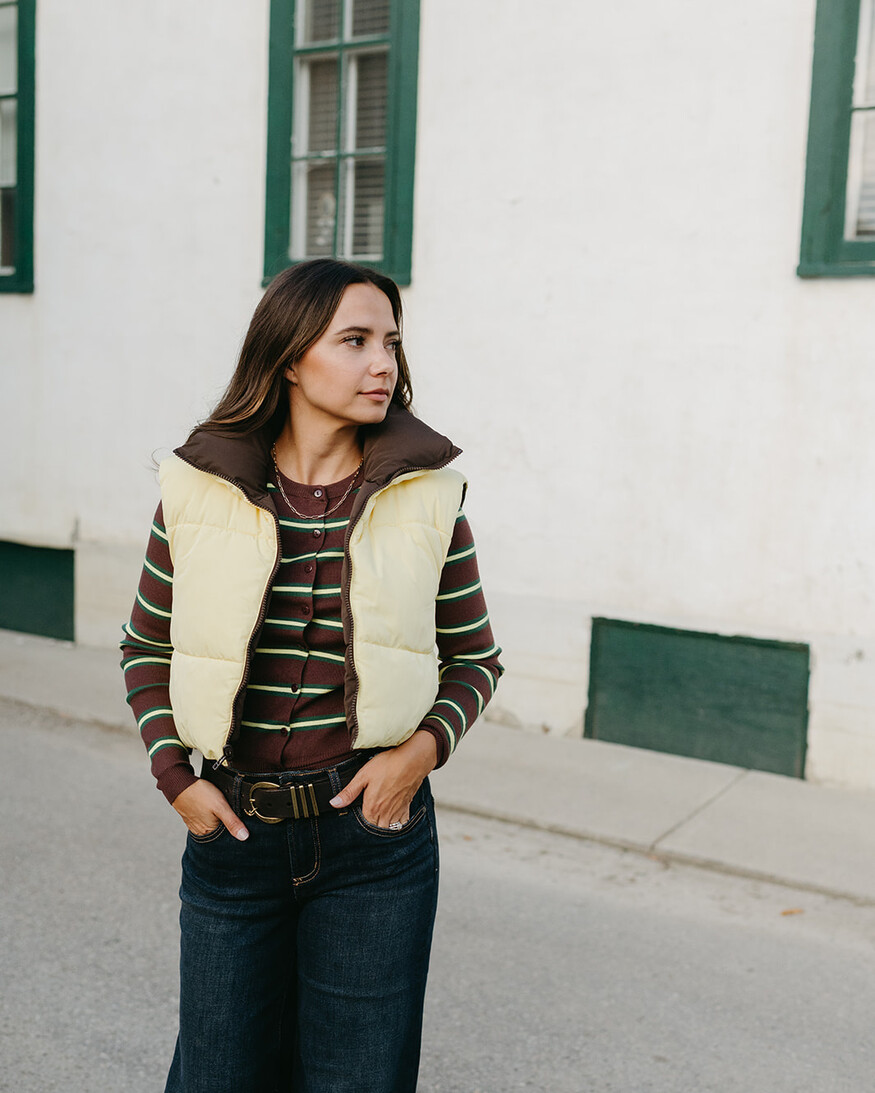 Deluc Rainbow Striped Cardi