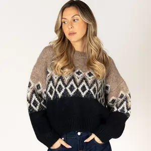Lyla & Lux Aria Fair Isle Crew