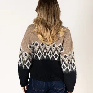 Lyla & Lux Aria Fair Isle Crew