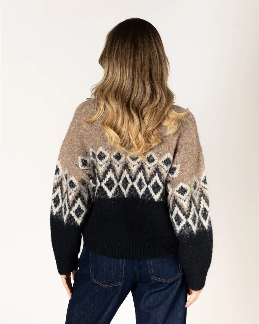 Lyla & Lux Aria Fair Isle Crew
