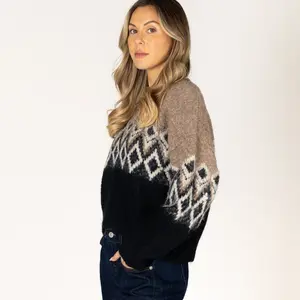 Lyla & Lux Aria Fair Isle Crew