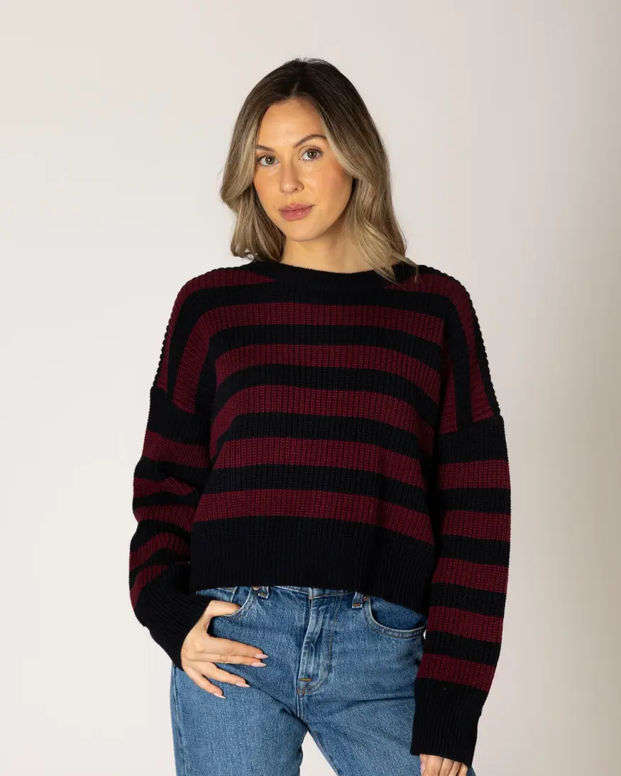 Lyla & Lux Bobby Cotton Stripe Knit