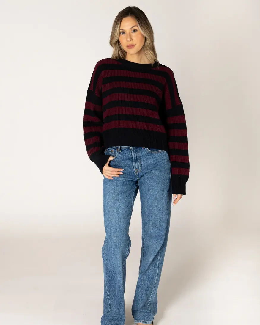 Lyla & Lux Bobby Cotton Stripe Knit