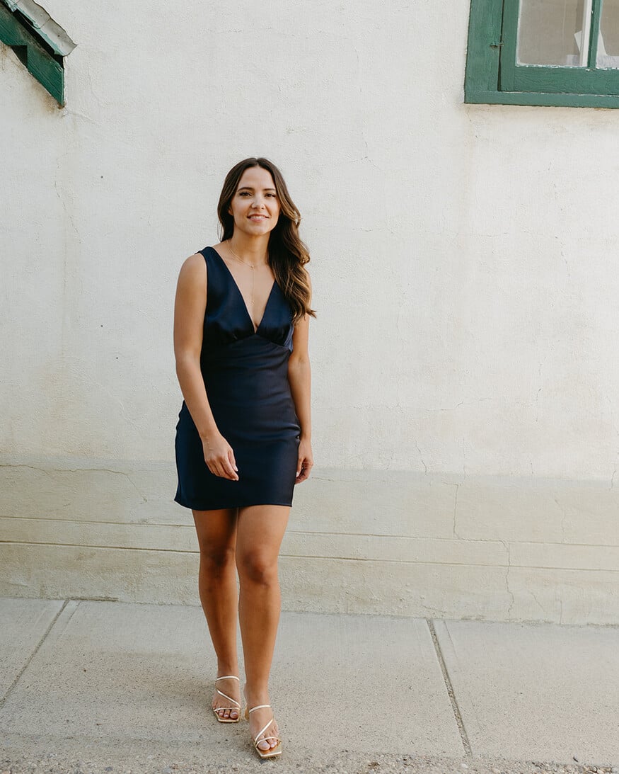 Lulus Liora V-Neck Mini Dress