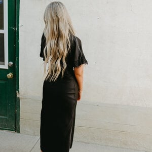 Lulus Tallulah Lace Trim Midi
