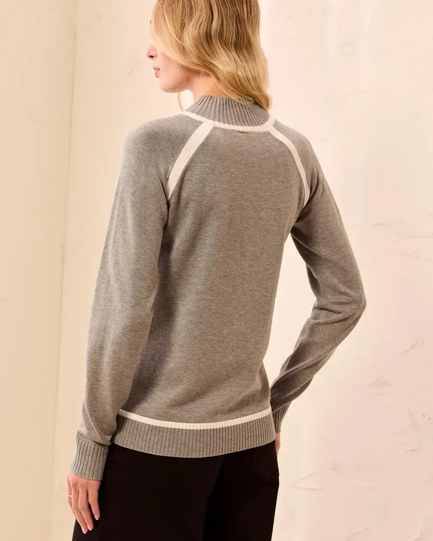 Tribal Caleb Mock Neck Sweater