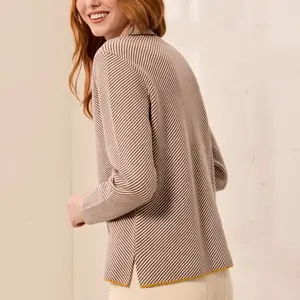 Tribal Cosmo Split Neck Sweater
