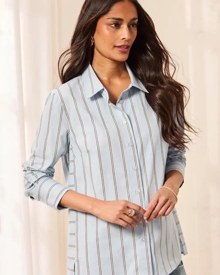 Tribal Calyrix Btn Front Shirt