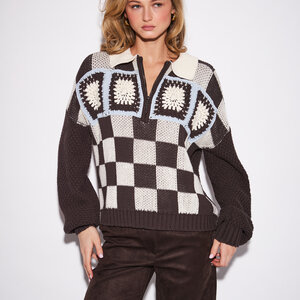 John + Jenn Terri Crochet Knit Pullover