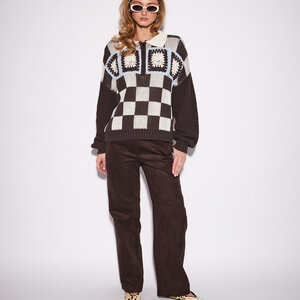 John + Jenn Terri Crochet Knit Pullover