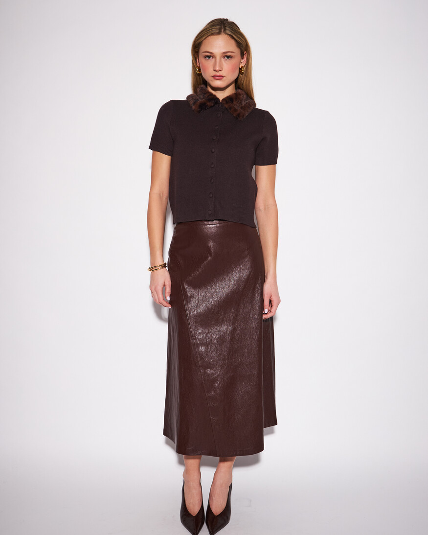 John + Jenn Hanson Fur Trim Cardi