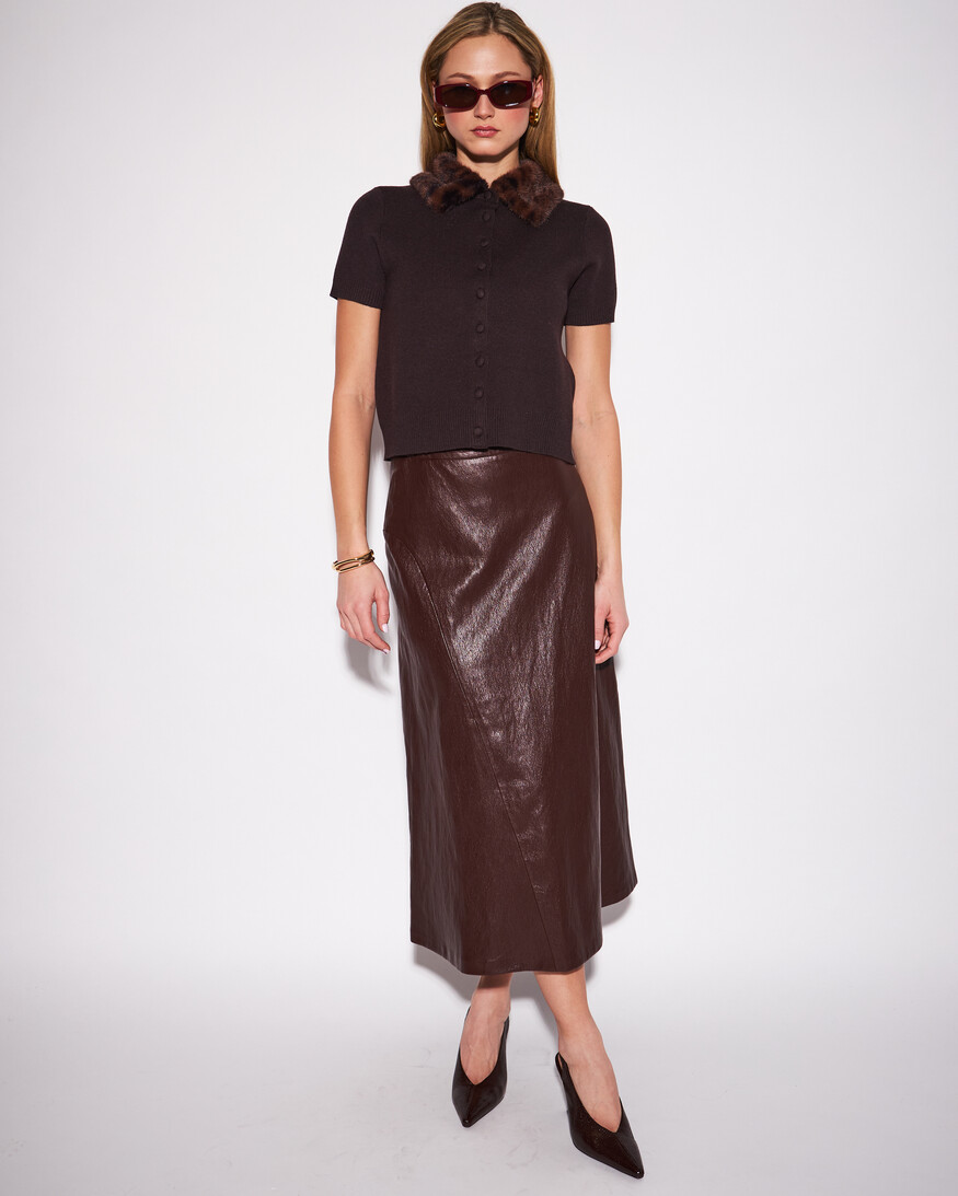 John + Jenn Hanson Fur Trim Cardi
