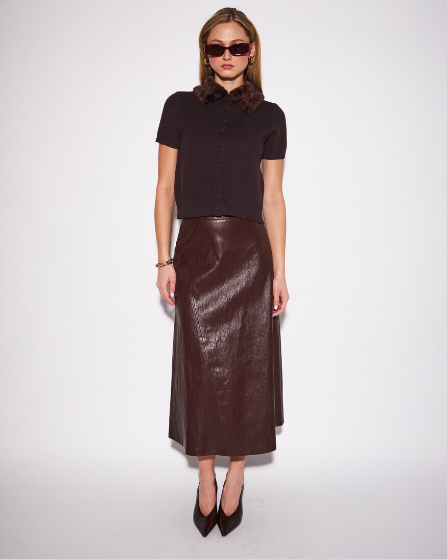 John + Jenn Hanson Fur Trim Cardi