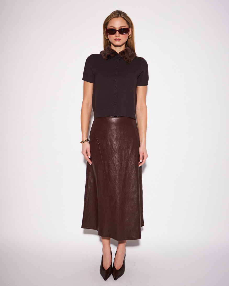 John + Jenn Hanson Fur Trim Cardi