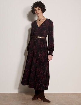 Apricot Wren Button Midi