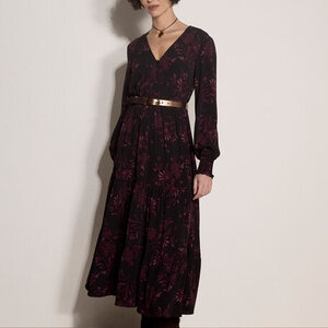 Apricot Wren Button Midi