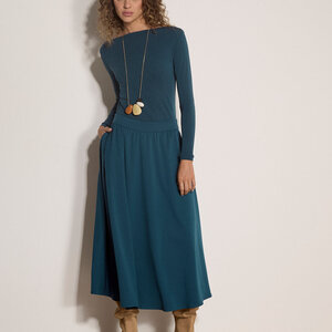 Apricot Waverly Slash Neck Top