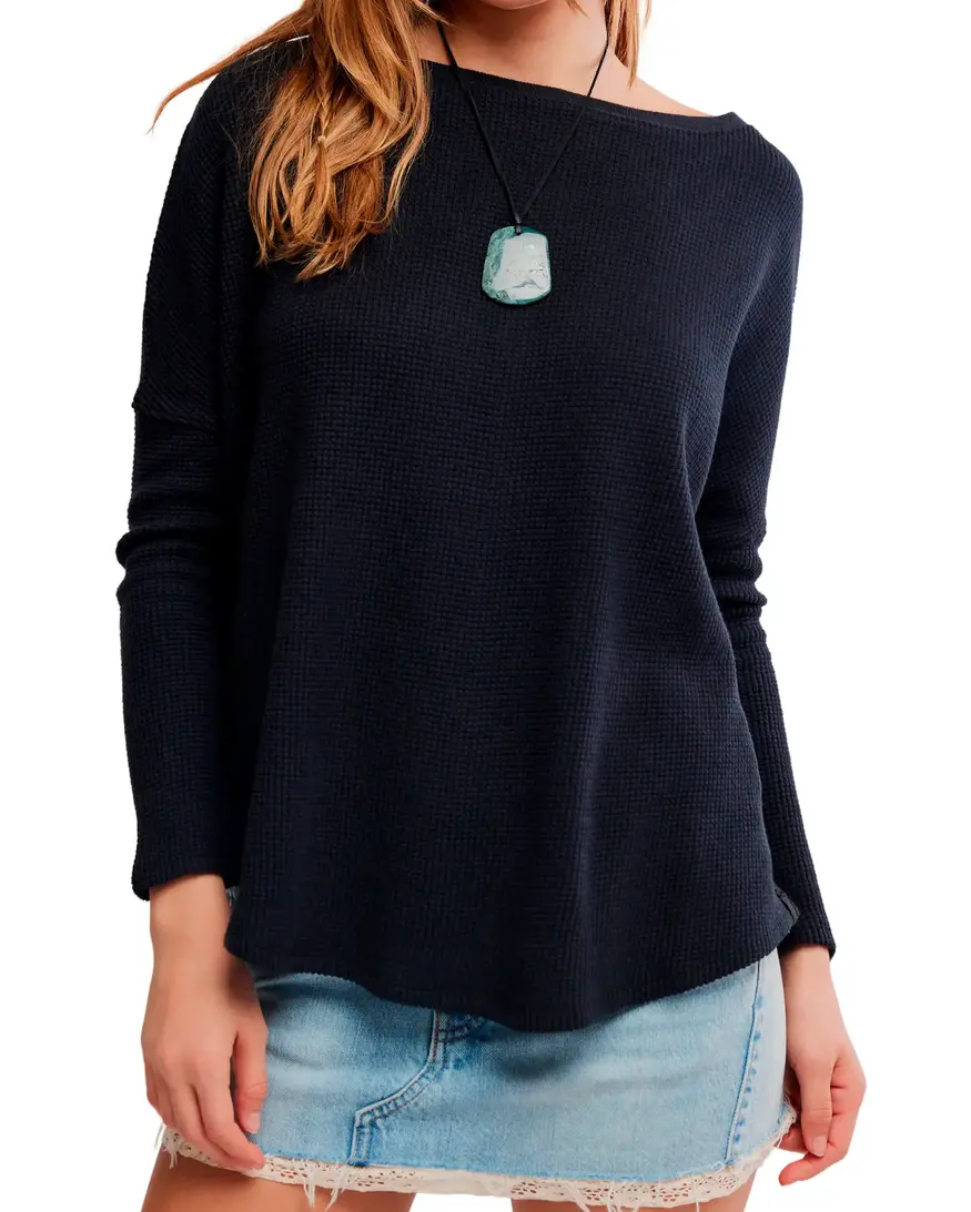 Free People Latte Blues Thermal