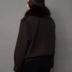 RD Style Mikaya PU Jacket/Faux Fur Collar