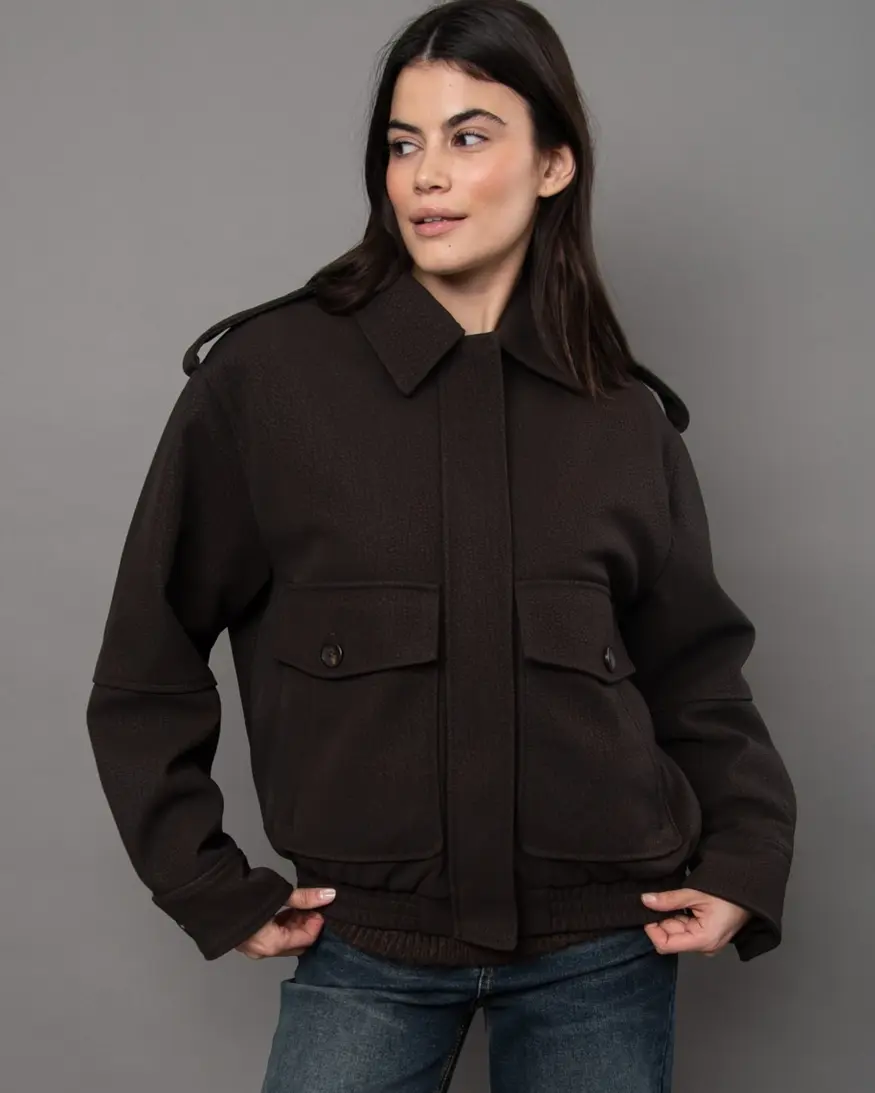 RD Style Mikaya PU Jacket/Faux Fur Collar