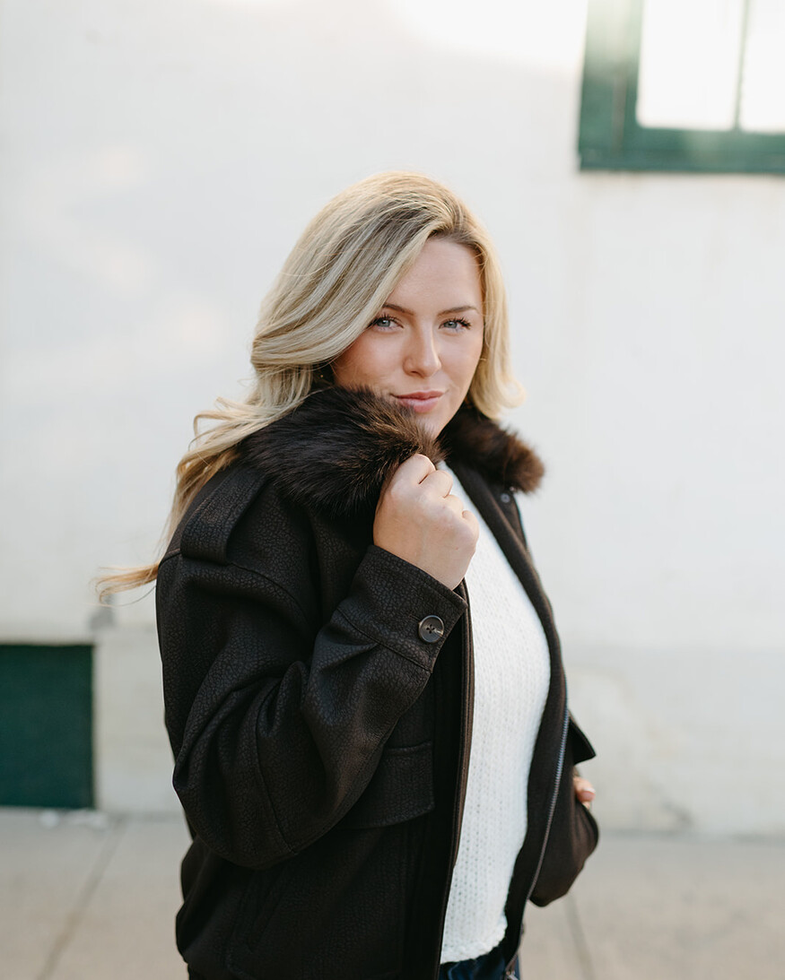 RD Style Mikaya PU Jacket/Faux Fur Collar