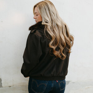 RD Style Mikaya PU Jacket/Faux Fur Collar