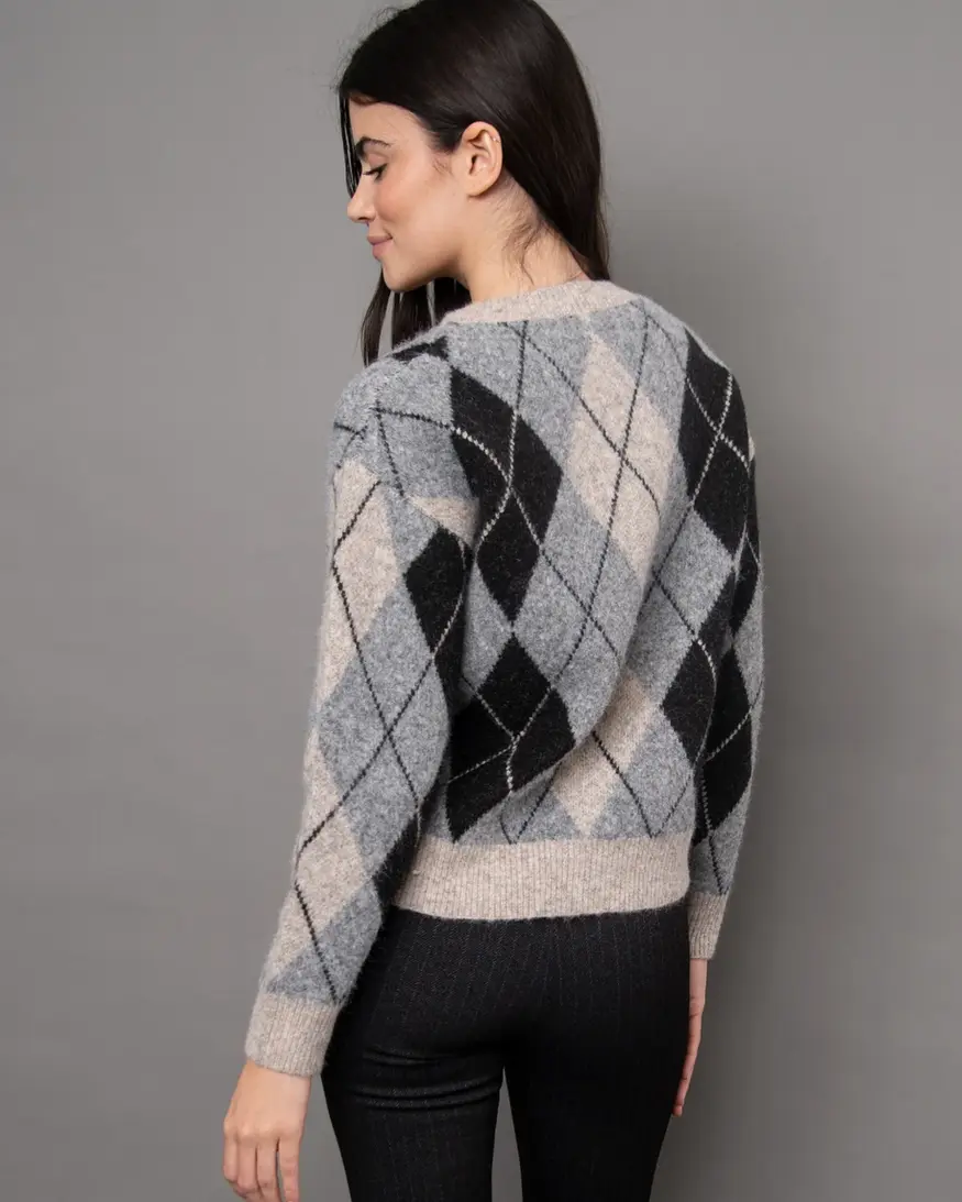 RD Style Agrippina Argyle Cardigan