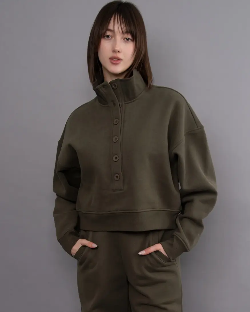 RD Style Malta Fleece Mock Neck Pullover