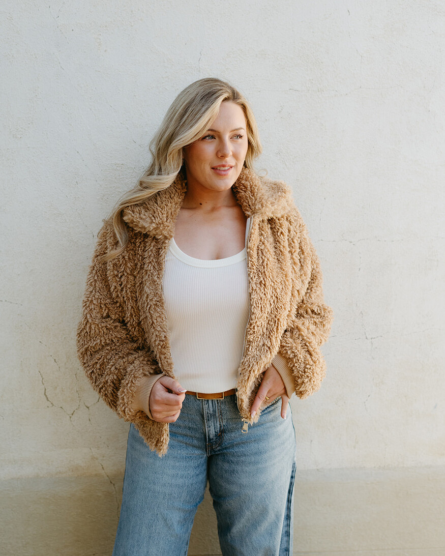 Brunette The Label Bubble Sherpa Jacket