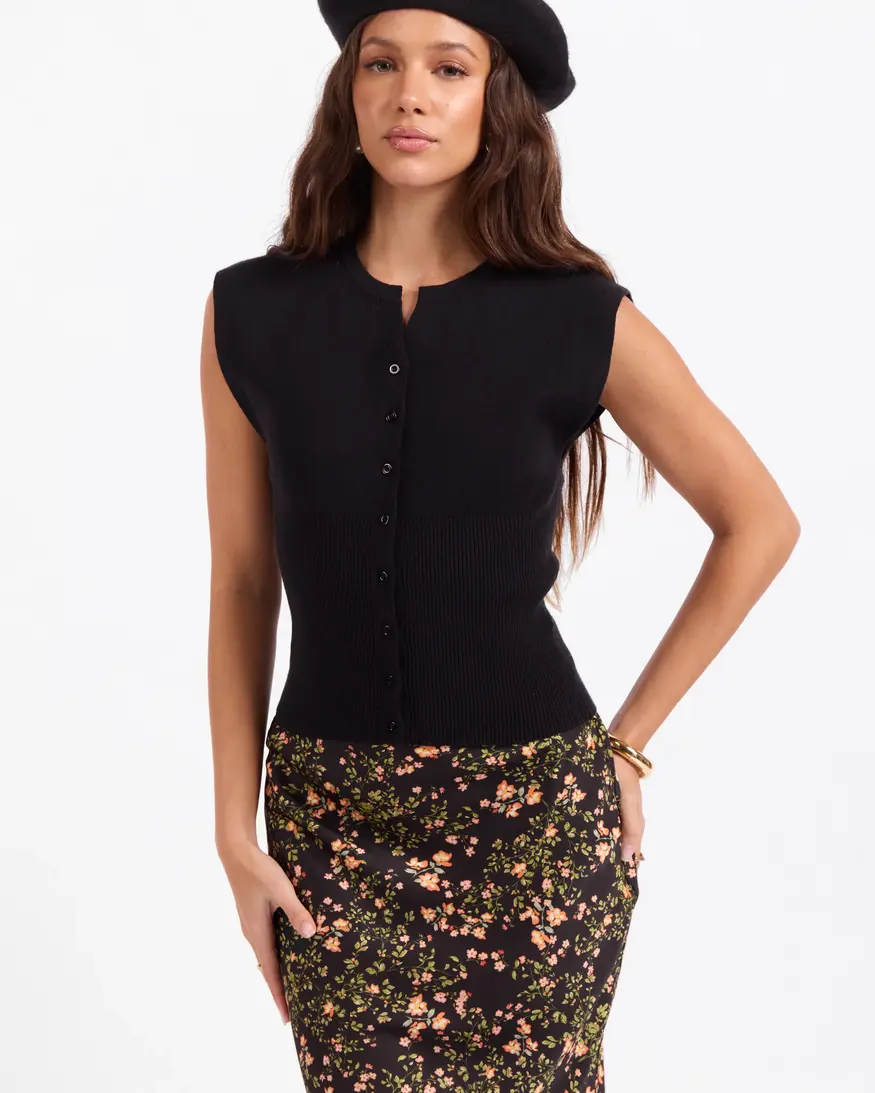 Dollhouse Btn Front Sweater