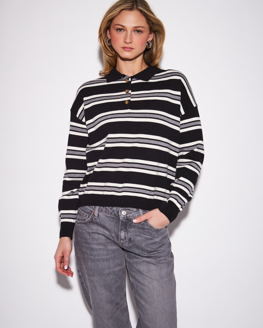 John + Jenn Poppy Polo Knit