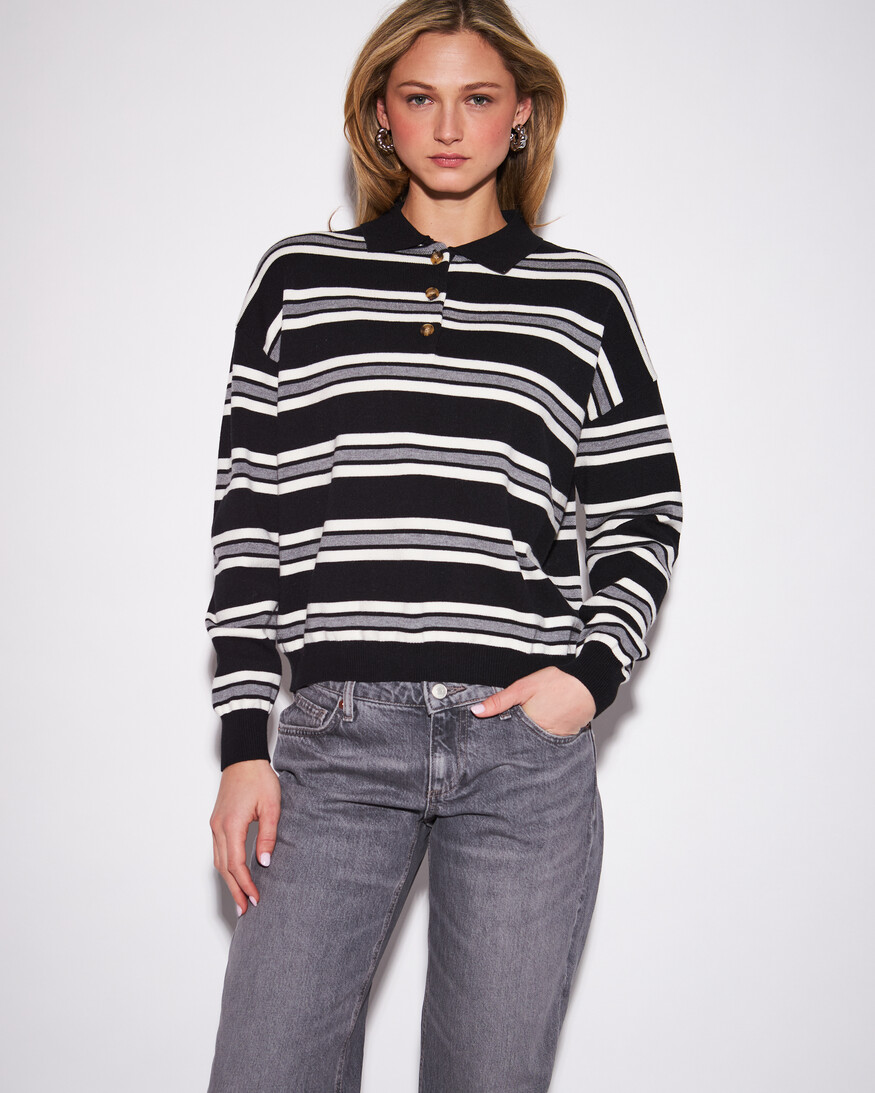 John + Jenn Poppy Polo Knit