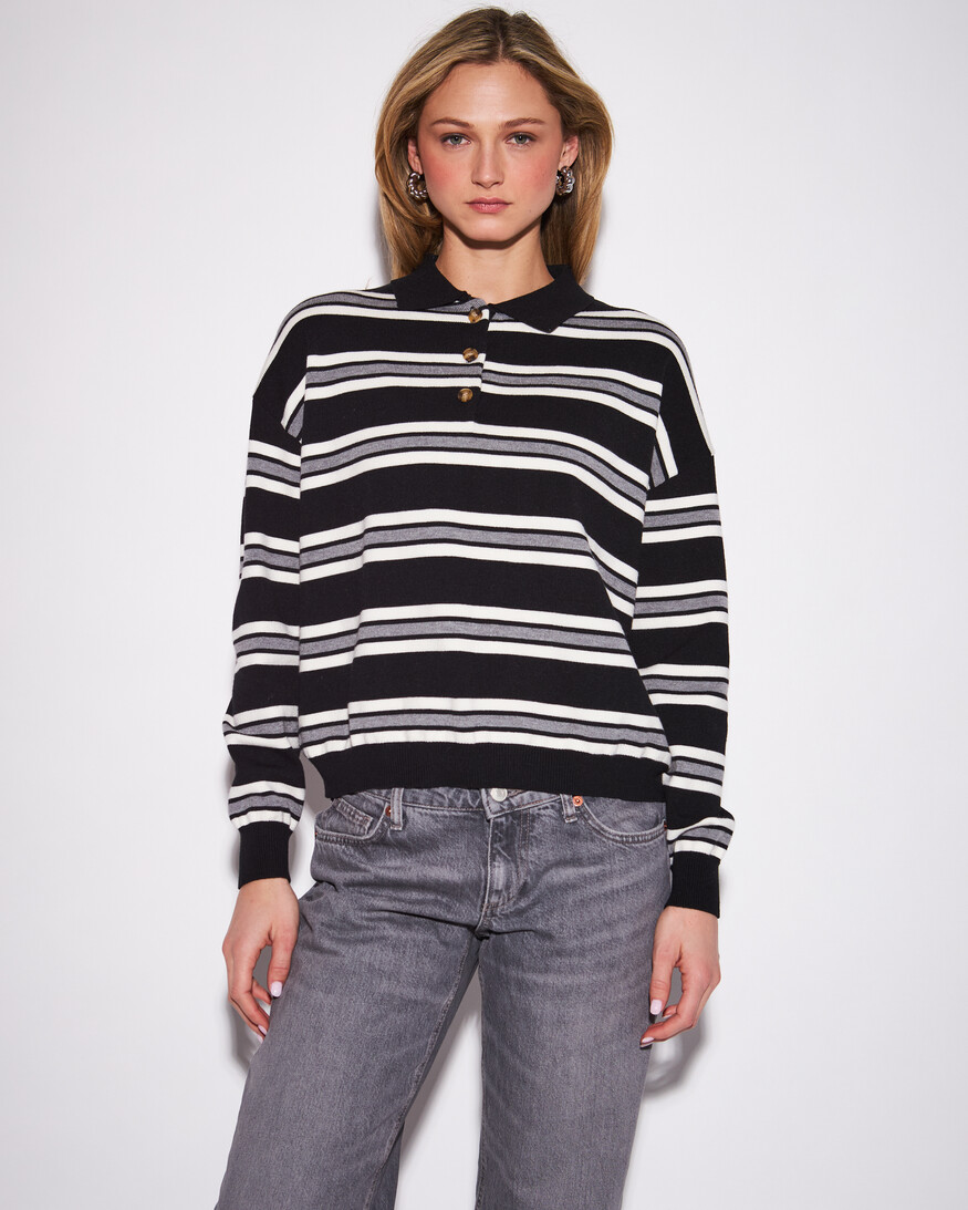 John + Jenn Poppy Polo Knit