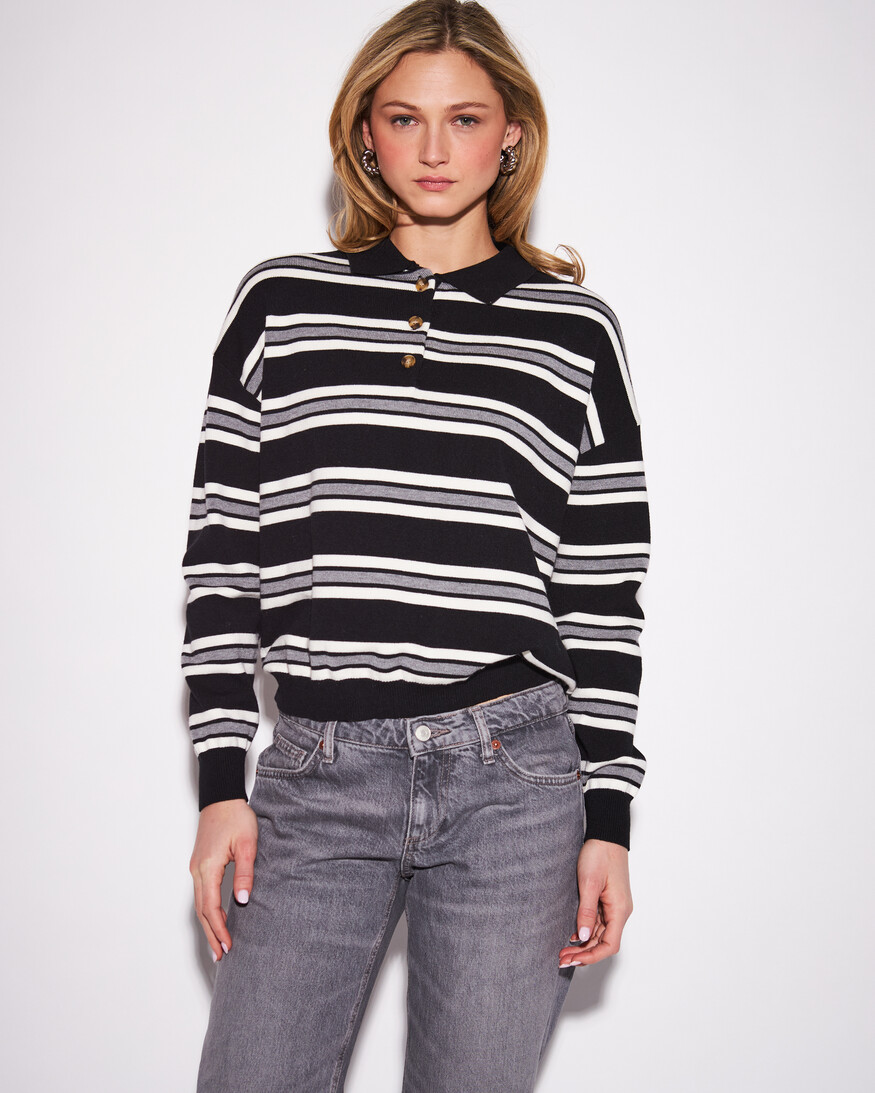 John + Jenn Poppy Polo Knit